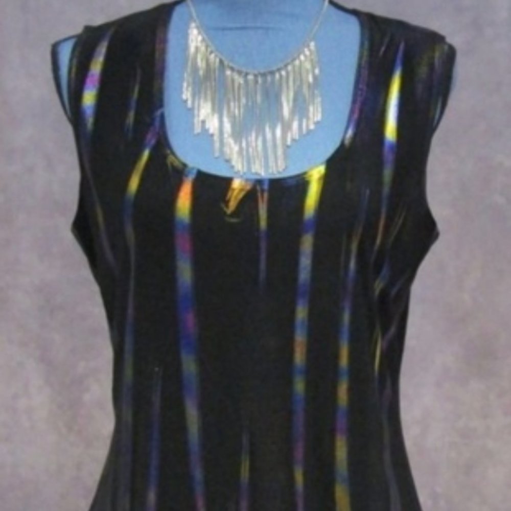 Bleeker & McDougal Black & Iridescent Top Petite Small